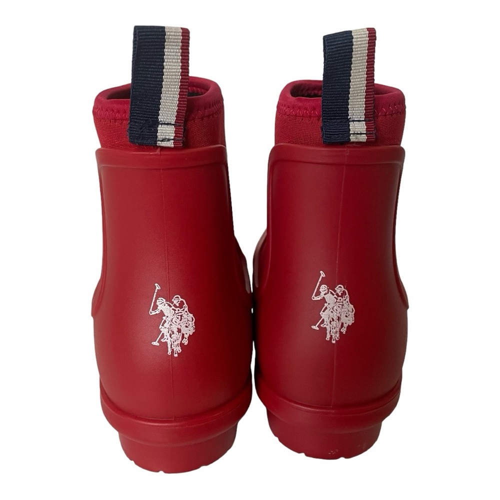 US Polo Association Red Rain Boots Sz 9